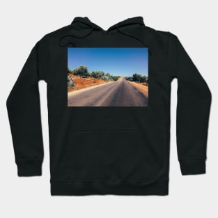 Empty Road in Moroccan Olive Tree Territory Hoodie